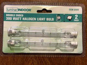 63040 Luminar Indoor 300 W 120v Double Ended Halogen Light Bulb 2 Pack