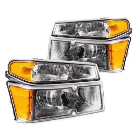 Marsflux Lah389 Headlight Assembly Replacement For 2004-2012 Gmc Canyon And Chevy Colo