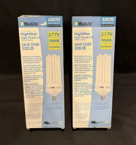 Maxlite Sk0200ea250 Set Of Two 400 W 277 Volt 5000 K Highmax Lamp Fast Shipping