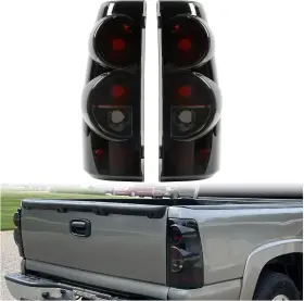 Mod Vanten Vc-lypl-024s-rd-l Hecasa Taillight Tail Lights Pair Compatible With 1999-2007 Chevy Silverado 1500