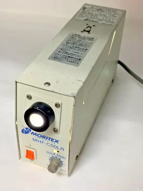 Moritex Mhf-c50lr Fiber Optic Light Source Halogen Lamp Illuminator 50w 100vac