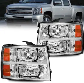M10103a-cca Mostplus Headlight Assembly Compatible With 2007-2013 Chevy Chevrolet Silverado