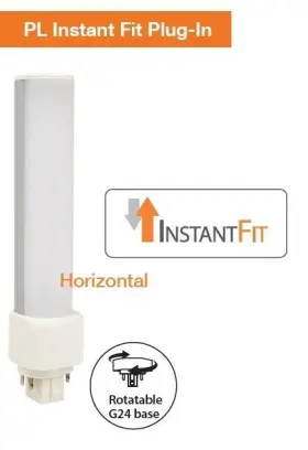 Led7pl Naturaled Led7pl/h/70l/4p/835/if 4pin 7w/9w 3500k Pl Led Lamp Replaces G24q/gx24q 18/26w 2 Pack