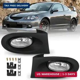 Nilight 840323929257 Fog Lights Assembly Compatible With 2002 2003 2004 Acura Rsx Left Driver