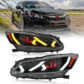 Oahiem Ku-yg-a503 Headlights For 2016 2017 Honda Accord 4-door Sedan With Startup Animation Seq