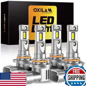 Oxilam B0dhl34p97 Upgraded 9005 9006 Bulbs Combo 6500k Cool White Super Bright Fog Light