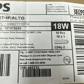 Philips 046677110734 Pl-c 18w 4 Pin Alto Compact Fluorescent Lot Of 10/free Shipping #3