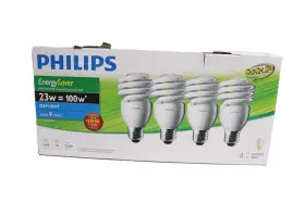 100w Philips 046677416010 23w Daylight 6500k Mini Twister Cfl Light Bulb 4-pack 100w Philips 046677416010 23w Daylight 6500k Mini Twister Cfl Light Bulb 4-pack