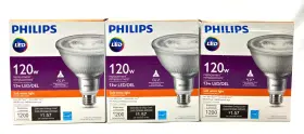 13par38 Philips 046677567750 Lot Of 3 13par38/led/927/f25/dim/gulw/t20 13 Watt Led Lamps 2700k 1200l