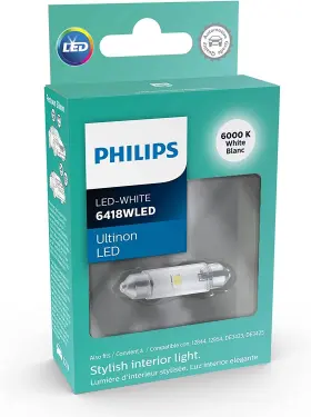 6418 Philips 046678721380 Ultinon Led Bulb White 1 Pack