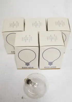 Philips 1/2c/4m Five 25 Watt Clear Candelabra Base Light Bulbs 25g New In Box