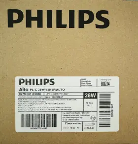 107237837 Philips 26w Pl-c 2 Pin Compact Fluorescent 10 000hrs. Use With Magnetic Ballasts