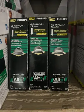 G24q-1 Philips 13w/827/4p 3-pack Lot Pl-c High Performance Compact Bulb 4-pin