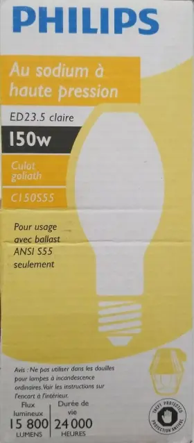 Cc150s5high Philips 140961 Intensity Discharge High Pressure Sodium 150-watt Ed23-1/2 M