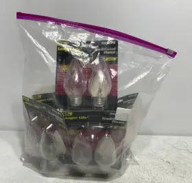 Bc40 Philips 15/ll F Traditional Flame Bulb 40 Watt Lot Of 6