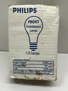 150a23 Philips Frost Incandescent Lamp Light Bulbs 2 Pack Standard Base 150 Watt