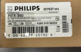 207027 Philips 25pk - F8t5/30u Straight T5 12 Inch Fluorescent Tube Light Bulb #2