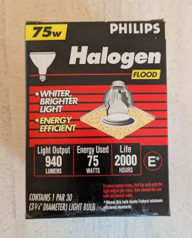 229443 Philips Halogen Flood 75w Light Bulb 120v Par30 940 Lumens New