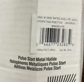 23283-5 Philips 232835 Lot Of 3 New Pulse Start Metal Halide Bulbs - 400 Watt Ed37 #3 23283-5 Philips 232835 Lot Of 3 New Pulse Start Metal Halide Bulbs - 400 Watt Ed37 #3