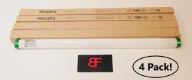 378232 Philips 4 Pcs F15t8/d/alto Medium Bi-pin T8 Fluorescent Tube Day Light 18 Inch Hm531