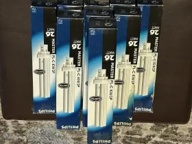 383228-000 Philips Box Of 9 New Compact Fluorescent Pl-c 26w/830/2p 2 Pin Lamp Light Bulb