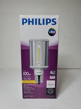 Ed23.5 Philips 473603 35w Led Light Bulb 100w Hid Lamp Replacement 5000 Lumens E39