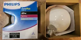 60g40 Philips 60g40/w/ll Lot Of 2 Duramax 120v 60w Soft White Bulbs 60g40 Philips 60g40/w/ll Lot Of 2 Duramax 120v 60w Soft White Bulbs