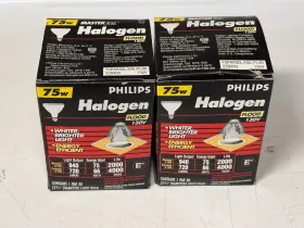 229450 Philips 809480 Lot Of 2 Halogen Flood 75w 130v Par30 New