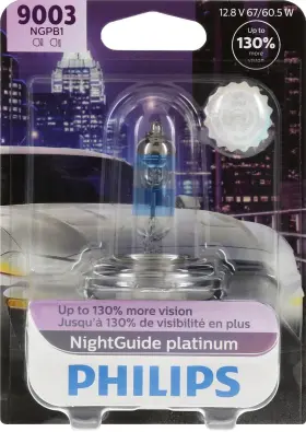 9003ngpb1 Philips 9003 Nightguide Platinum Upgrade Headlight Bulb Pack Of 1
