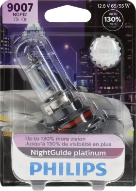 9007ngpb1 Philips 9007 Nightguide Platinum Upgrade Headlight Bulb Pack Of 1