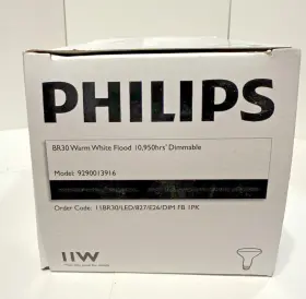 92900113916 Philips Phillips 120v 11w Br30 Led Warm White Flood 110 Dimmable 650 Lumens 11k Hrs