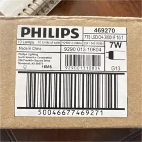 Philips 929001310804 7w Led Tube Light Bulbs G13 10 Pack Box Of