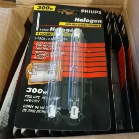 Bc300t3q Philips Bc300t3q/cl/tp 300w Halogen T3 Lot Of 12 Work Light Security Bulbs 6000 Lumens