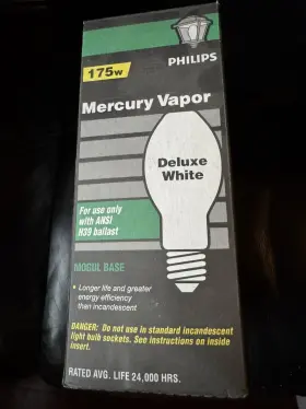 C-175 Philips C-175/dx Light Bulbs 175w White Ed28 Mogul Base Mercury