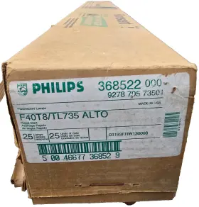 368522 Philips F40t8/tl735 Lot Of 24 Alto Fluorescent Lamps Usa 9278 705 73501