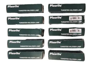 100w Plusrite 844366033506 Tungsten Halogen Lamp J78 120v 100 Watt New In Box Lot Of 10