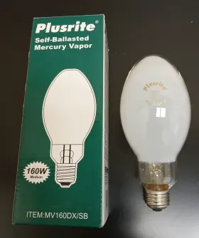 Plusrite Mv160dx/sb 160w Mv Self-ballasted White Std Screw Base