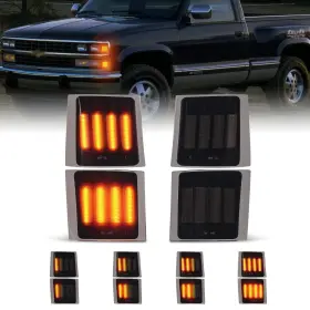 Or-71246d-1 Popmotorz 4 Pack Led Front Corner Light Side Marker Signal Lamps Assembly Kit Or-71246d-1 Popmotorz 4 Pack Led Front Corner Light Side Marker Signal Lamps Assembly Kit