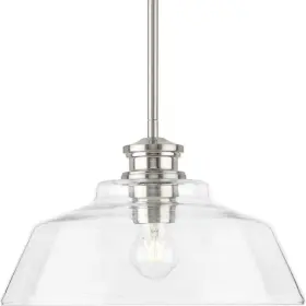 P500381-009 Progress Lighting Singleton 14in 1-light Brushed Nickel Pendant