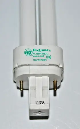 Pld13 Prolume Pld13/d/41 13w D/e 4100k 900 Lum Double Tube Compact Fluorescent 12 000 Hours Lamp #2
