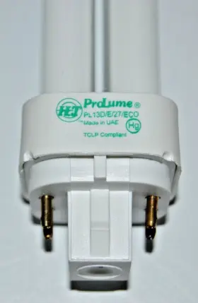 Pld13 Prolume Pld13/e/27 13w D/e 2700k 900 Lum Double Tube Compact Fluorescent 12 000 Hours Lamp #3