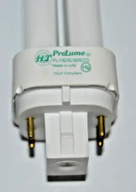 Pld13 Prolume Pld13/e/30 13w D/e 3000k 900 Lum Double Tube Compact Fluorescent 12 000 Hours Lamp #2