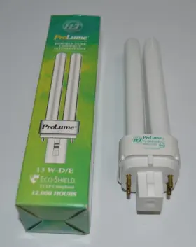 Pld13 Prolume Pld13/e/30 13w D/e 3000k 900 Lum Double Tube Compact Fluorescent 12 000 Hours Lamp #3