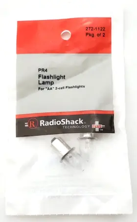 272-1122 Radioshack Radio Shack Pack Of 2 Flashlight Lamps Pr4 2.33 Volt 270ma Mini Flange