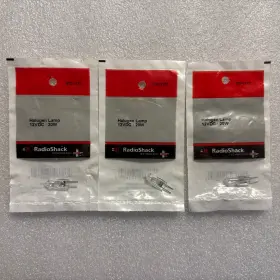 Radioshack 272-1177 Lot Of 3 Radio Shack Halogen Lamp G4 Base 12vdc 20w 320 Lumens. 272-1177