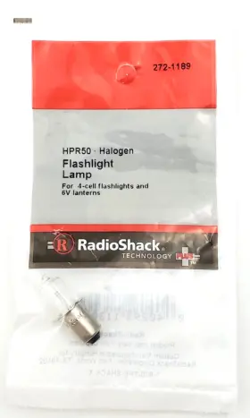 272-1189 Radioshack Radio Shack Flashlight Lamp Hpr50 5.2 Volt 850ma Halogen Flange