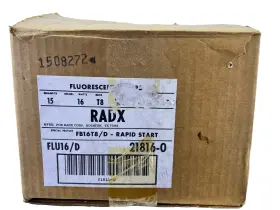 Flu16 Radx Flu16/d Case 15 16 Inch T8 Fluorescent Tubes Nos Rapid Start