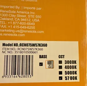 Rcn075w57k360 Renesola 3518010500661 75w Led Corn Light 100-277v Retrofit E39 Base 5700k #3 Rcn075w57k360 Renesola 3518010500661 75w Led Corn Light 100-277v Retrofit E39 Base 5700k #3
