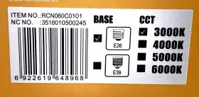 Rcn060c0101 Renesola 60w Led Corn Light 3000k E26 Ac100-277v #2
