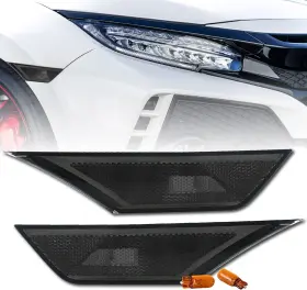 317-1417pxb-s Revi Motor Werks Motorwerks Depo Smoke Lens Front Bumper Side Marker Light Set Amber Bu